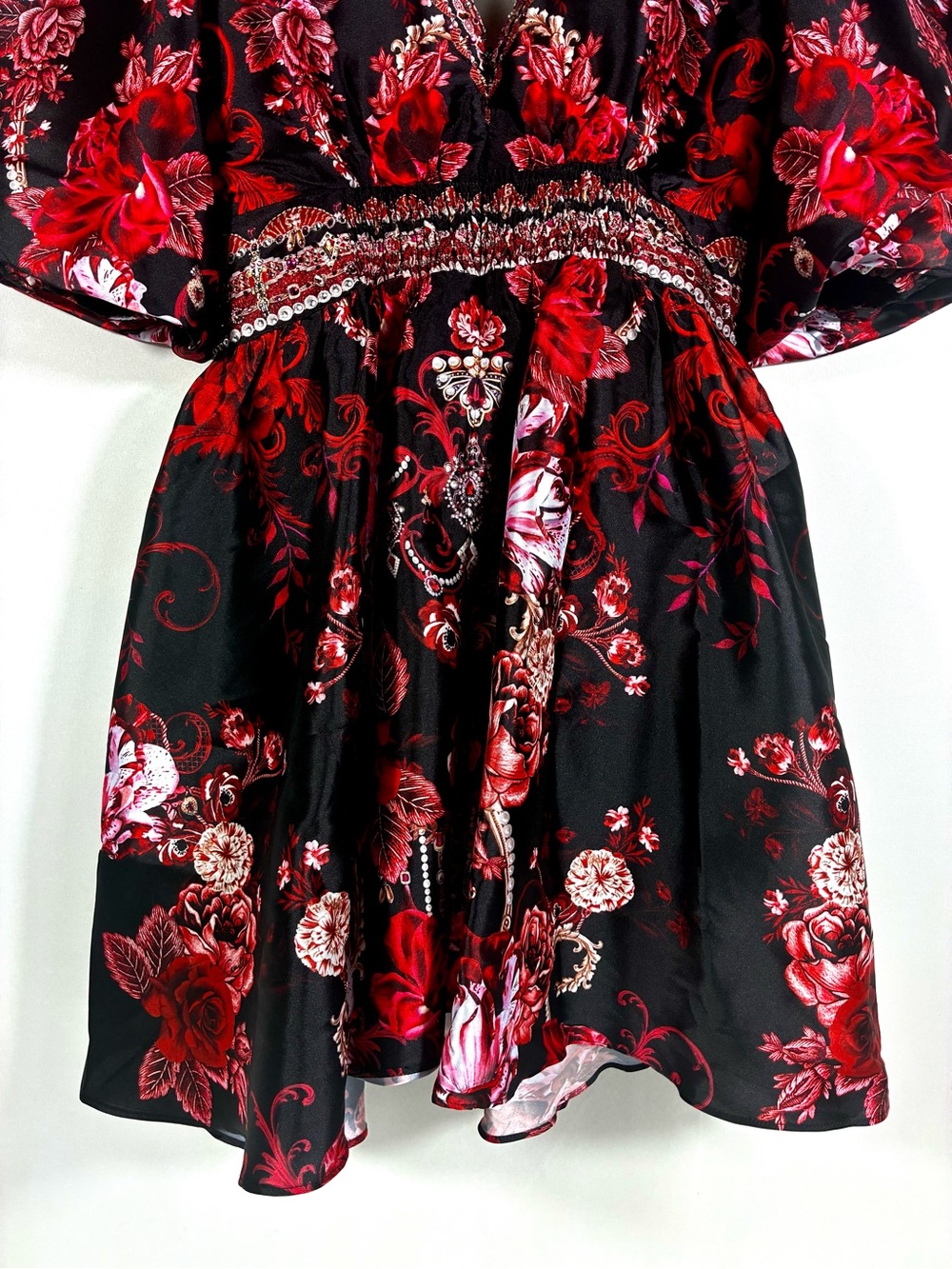 Camilla Sisterhood of the Rose Puff Sleeve Mini Dress Medium NWT - Picture 10 of 17